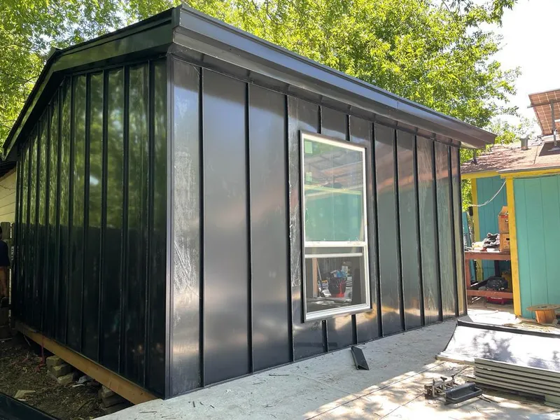 Black standing seam metal wall panels for Metal Roof Installation in Franklin Park